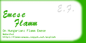 emese flamm business card